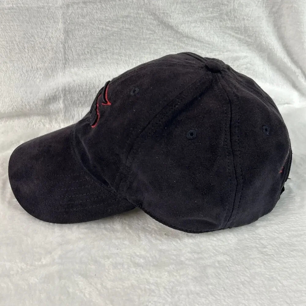 Fersten Worldwide Velvet Black/Navy Blue Mens Hat Adjustable Ball Cap Baseball